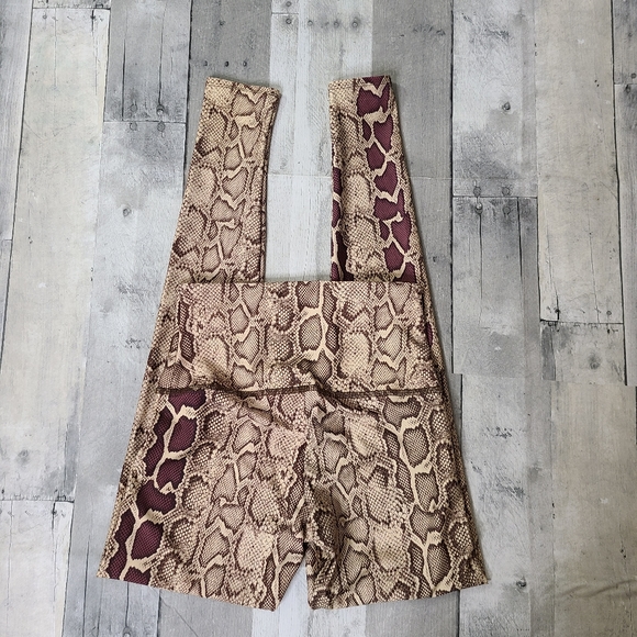 ONZIE S/M High Rise Snakeskin Print Leggings - Picture 4 of 4